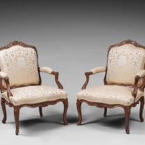 Rare suite of 6 armchairs, early Louis XV period