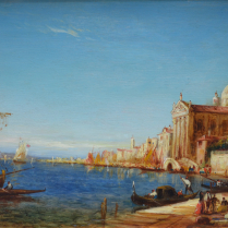 Alfred Bachmann (1863-1956) - View of the Riva degli Schiavoni, Venice