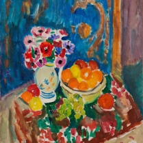 Charles Camoin (1879-1965) - Coupe de fruits et vase de fleurs