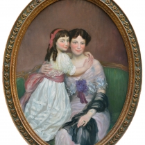 Henry Caro-Delvaille (1876-1926) - Portrait présumé de madame S. et sa fille
