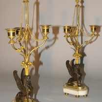 Paire de candélabres aux sphinges d'Epoque Directoire