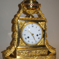 Gilded Bronze “Borne” Clock