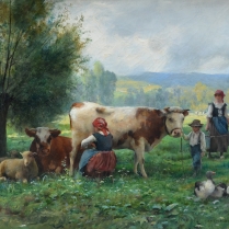 Julien Dupré (1851-1910) - The Milking