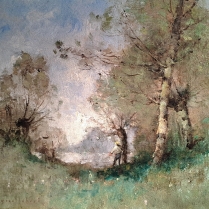 Paul-Désiré Trouillebert (1829-1900) - Angling under a willow tree