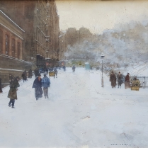 Luigi Loir (1845-1916) - Paris sous la neige