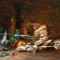 Pierre Denis Bergeret (1846-1910) - Le repas de fêtes