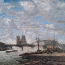 Frank Myers Boggs (1855-1926) - Notre Dame from the arsenal harbor