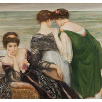 Henri Caro-Delvaille (1876 - 1926) - Reverie and confidences in front of the ocean, Biarritz