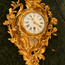 Decorative Wall Clock in Gilded Bronze
