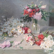 Antoine Grivolas (1843-1906) - Vase et Jetée de fleurs