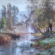 Emile Isenbart (1846-1921) - Bord de rivière dans le Doubs