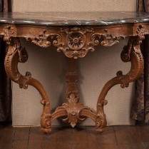 Console d’applique en chêne naturel sculpté