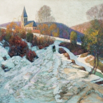 Victor Charreton (1864-1937) - Le chemin dans l’ombre, neige, 1911