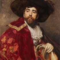 Ferdinand Roybet (1840-1920) - Gentleman avec une cape rouge