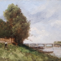 Paul-Désiré Trouillebert (1829-1900) - Pont sur la Loire