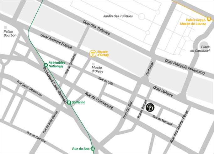 Plan d'accès Galerie Delvaille